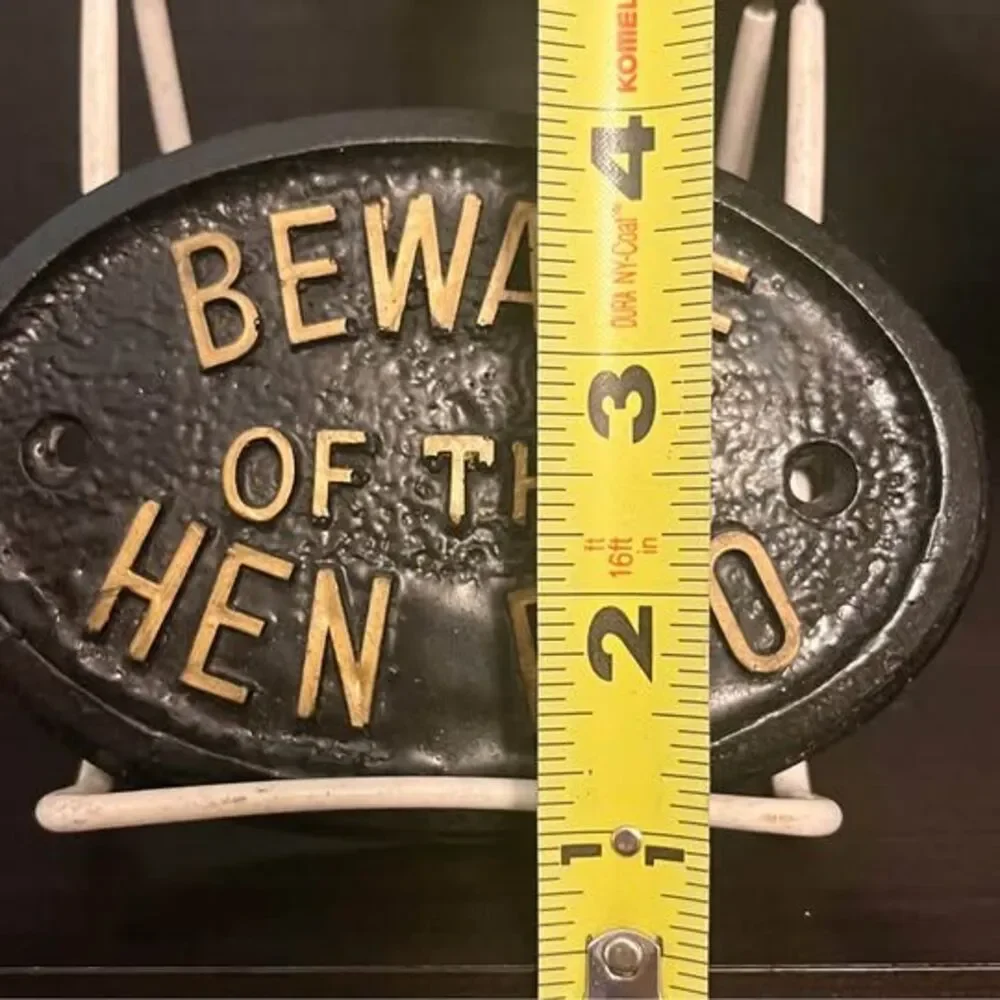Resin ‘Beware of the Hen Poo Sign’